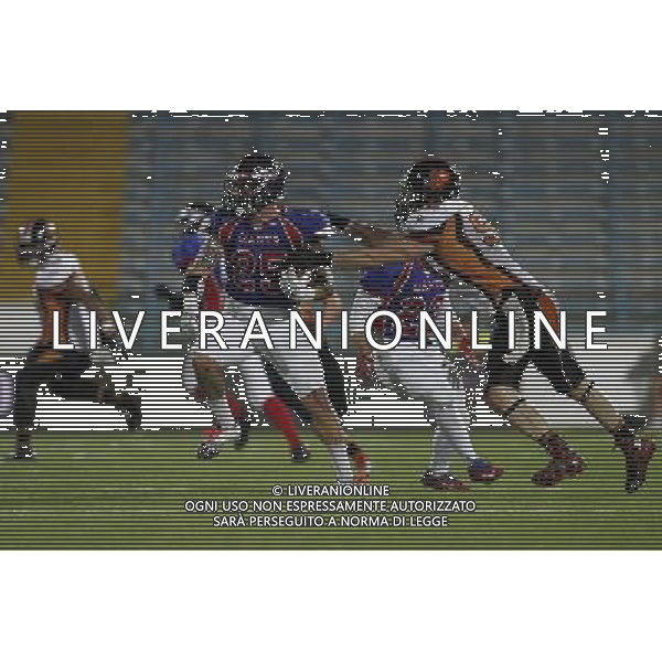 Italian Bowl XXXVI, Finale del Campionato Italiano di Footbal Americano, Giants Bolzano vs Rhinos Milano, 09/07/2016, nella foto: PETRONE WILIAM, BELLONI FRANCESCO, ©CLAUDIO ZAMAGNI/AGENZIA ALDO LIVERANI S.A.S.