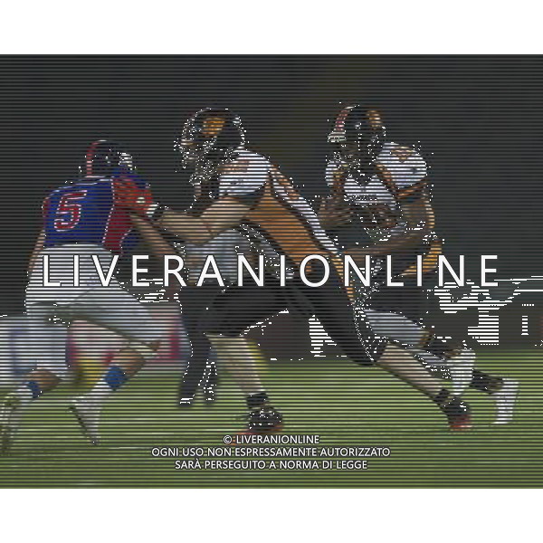 Italian Bowl XXXVI, Finale del Campionato Italiano di Footbal Americano, Giants Bolzano vs Rhinos Milano, 09/07/2016, nella foto: PRYOR TIMOTHY, MORONESI MARCELLO, FORLAI FEDERICO, ©CLAUDIO ZAMAGNI/AGENZIA ALDO LIVERANI S.A.S.