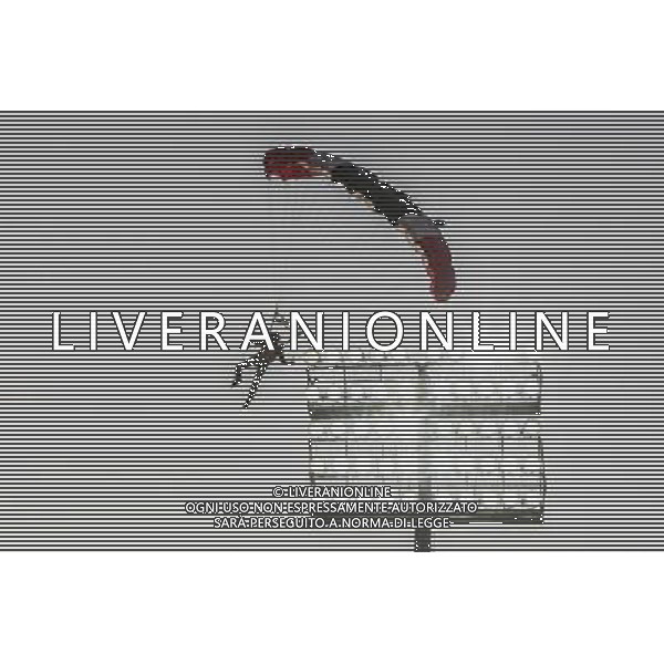 Italian Bowl XXXVI, Finale del Campionato Italiano di Footbal Americano, Giants Bolzano vs Rhinos Milano, 09/07/2016, nella foto: IL PARACADUTISTA CHE PORTA LA PALLA, ©CLAUDIO ZAMAGNI/AGENZIA ALDO LIVERANI S.A.S.