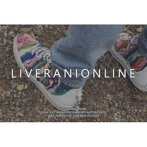 The shoes of Lewis Hamilton (GBR) Mercedes AMG F1. 10.07.2016. Formula 1 World Championship, Rd 10, British Grand Prix, Silverstone, England, Race Day. / AGENZIA ALDO LIVERANI SAS - ITALY ONLY EDITORIAL USE ONLY