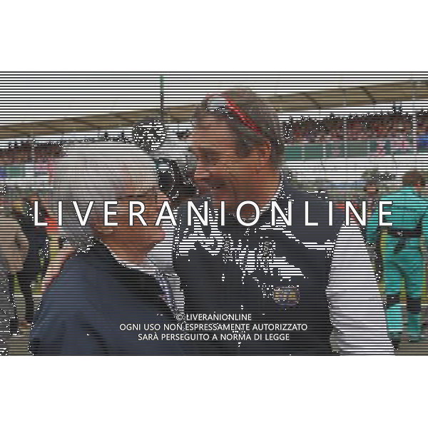 Bernie Ecclestone (GBR) with Nigel Mansell (GBR) FIA Steward on the grid. 10.07.2016. Formula 1 World Championship, Rd 10, British Grand Prix, Silverstone, England, Race Day. / AGENZIA ALDO LIVERANI SAS - ITALY ONLY EDITORIAL USE ONLY
