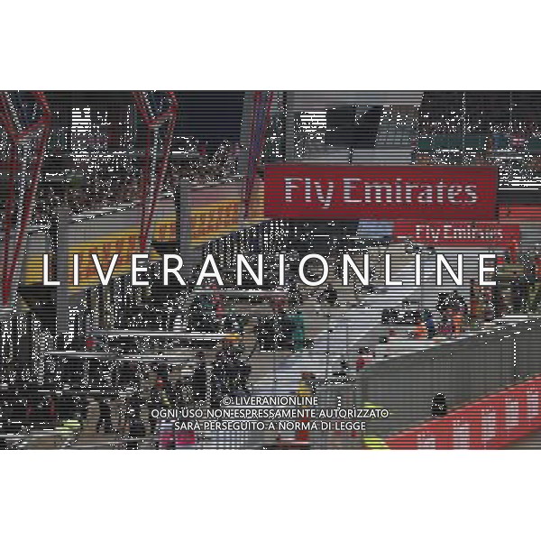 Lewis Hamilton (GBR) Mercedes AMG F1 W07 Hybrid enters the pits to make a pit stop. 10.07.2016. Formula 1 World Championship, Rd 10, British Grand Prix, Silverstone, England, Race Day. / AGENZIA ALDO LIVERANI SAS - ITALY ONLY EDITORIAL USE ONLY