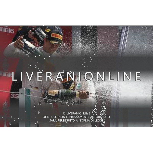 1st place Lewis Hamilton (GBR) Mercedes AMG F1 W07 and 2nd place Nico Rosberg (GER) Mercedes AMG Petronas F1 W07. 10.07.2016. Formula 1 World Championship, Rd 10, British Grand Prix, Silverstone, England, Race Day. / AGENZIA ALDO LIVERANI SAS - ITALY ONLY EDITORIAL USE ONLY