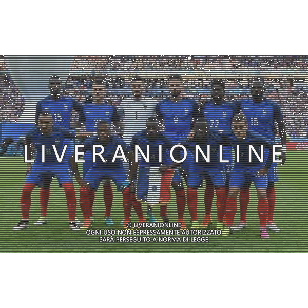 UEFA Francia EURO 2016 Final Tournament Final Parigi Saint-Denis - 10.07.2016 Portogallo-Francia Nella Foto:francia squadra formazione pogba,koscielny,lloris,giroud,umtiti,sissoko,payet,evra,matuidi,sagna,griezmann /Ph.Vitez-Ag. Aldo Liverani