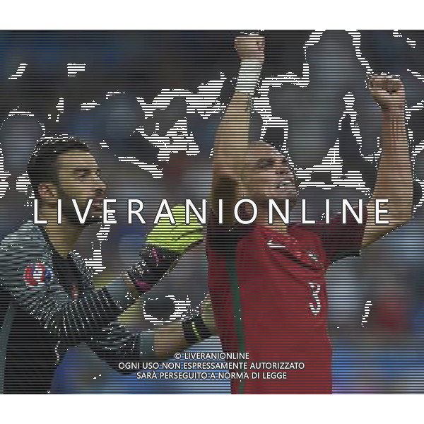 UEFA Francia EURO 2016 Final Tournament Final Parigi Saint-Denis - 10.07.2016 Portogallo-Francia Nella Foto:pepe e rui patricio esultano a fine gara /Ph.Vitez-Ag. Aldo Liverani