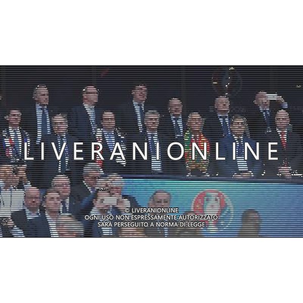 UEFA Francia EURO 2016 Final Tournament Final Parigi Saint-Denis - 10.07.2016 Portogallo-Francia Nella Foto:Tribuna Autorita\' Hollande Infantino /Ph.Vitez-Ag. Aldo Liverani