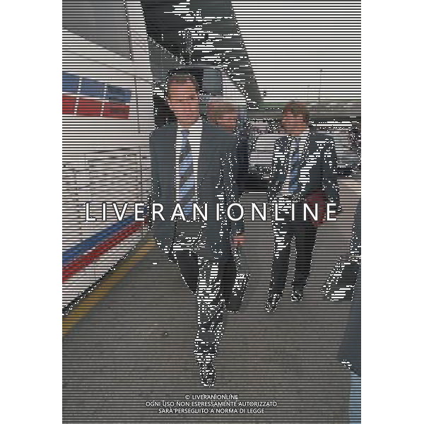 La squadra di calcio dello FC Schalke 04 al suo arrivo all\'aeroporto di Linate Milano 19/05/1997 Â© ARCHIVIO/ AGENZIA ALDO LIVERANI SAS