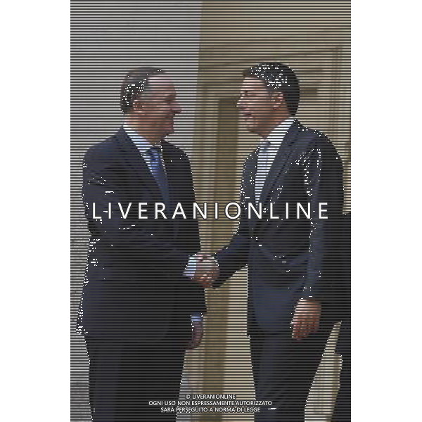 Il Presidente del Consiglio dei Ministri Matteo Renzi riceve il primo ministro della Nuova Zelanda John Key - Roma - 13.07.2016 - Palazzo Chigi - nella foto: Matteo Renzi e John Key / Ph. Corradetti - AG ALDO LIVERANI SAS/ AGENZIA ALDO LIVERANI SAS