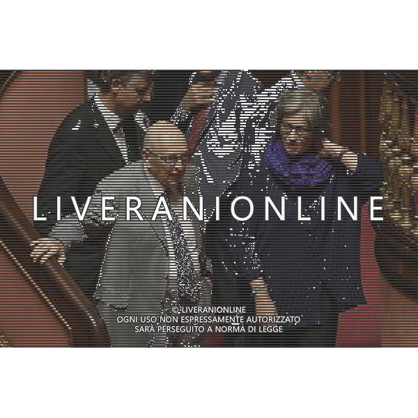 Palazzo Madama Voto finale sulla legge annuale mercato e concorrenza - Roma - 13.07.2016 - nella foto: Anna Finocchiaro e Giorgio Napolitano / Ph. Corradetti - AG ALDO LIVERANI SAS