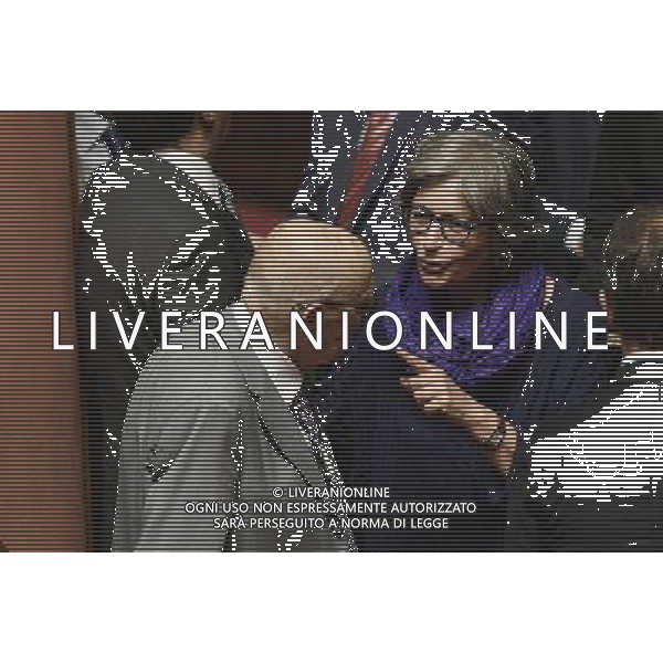 Palazzo Madama Voto finale sulla legge annuale mercato e concorrenza - Roma - 13.07.2016 - nella foto: Anna Finocchiaro e Giorgio Napolitano / Ph. Corradetti - AG ALDO LIVERANI SAS