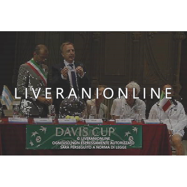 Coppa Davis, Italia vs Argentina, Quarti di finale del gruppo mondiale Davis Cup BNP Paribas, 14/07/2016, nella foto: IL SORTEGGIO, ©Claudio Zamagni/Agenzia Aldo Liverani s.a.s.