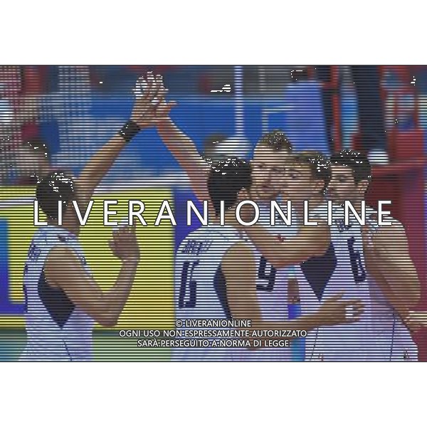 2016.07.14 Krakow Siatkowka mezczyzn Liga Swiatowa 2016 Finaly Wlochy - USA N/z Osmany Juantorena (ITA) Ivan Zaytsev (ITA) Simone Giannelli (ITA) Foto Lukasz Laskowski / PressFocus 2016.07.14 Krakow FIVB Volleyball World League Finals Italy vs USA Osmany Juantorena (ITA) Ivan Zaytsev (ITA) Simone Giannelli (ITA) Credit: Lukasz Laskowski / PressFocus / NEWSPIX.PL AG ALDO LIVERANI SAS ONLY ITALY