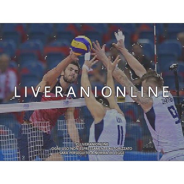 2016.07.14 Krakow Siatkowka mezczyzn Liga Swiatowa 2016 Finaly Wlochy - USA N/z Aaron Russell (USA) Foto Lukasz Laskowski / PressFocus 2016.07.14 Krakow FIVB Volleyball World League Finals Italy vs USA Aaron Russell (USA) Credit: Lukasz Laskowski / PressFocus / NEWSPIX.PL AG ALDO LIVERANI SAS ONLY ITALY