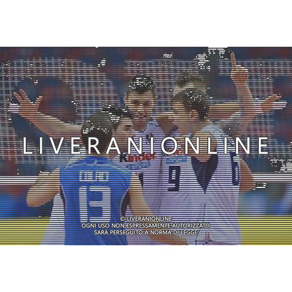 2016.07.14 Krakow Siatkowka mezczyzn Liga Swiatowa 2016 Finaly Wlochy - USA N/z Filippo Lanza (ITA) Simone Buti (ITA) Simone Giannelli (ITA) Foto Lukasz Laskowski / PressFocus 2016.07.14 Krakow FIVB Volleyball World League Finals Italy vs USA Filippo Lanza (ITA) Simone Buti (ITA) Simone Giannelli (ITA) Credit: Lukasz Laskowski / PressFocus / NEWSPIX.PL AG ALDO LIVERANI SAS ONLY ITALY