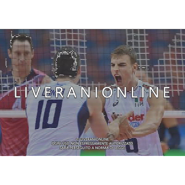 2016.07.14 Krakow Siatkowka mezczyzn Liga Swiatowa 2016 Finaly Wlochy - USA N/z Simone Giannelli (ITA) Foto Lukasz Laskowski / PressFocus 2016.07.14 Krakow FIVB Volleyball World League Finals Italy vs USA Simone Giannelli (ITA) Credit: Lukasz Laskowski / PressFocus / NEWSPIX.PL AG ALDO LIVERANI SAS ONLY ITALY