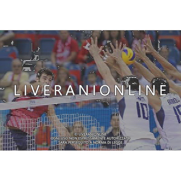14.07.2016 KRAKOW SIATKOWKA MEZCZYZN LIGA SWIATOWA 2016 TURNIEJ FINALOWY FIVB VOLLEYBALL WORLD LEAGUE FINAL SIX 2016 MECZ USA - WLOCHY ( USA - Italy ) N/Z AARON RUSSELL FOT MACIEJ GOCLON / FOTONEWS / NEWSPIX.PL --- Newspix.pl AG ALDO LIVERANI SAS ONLY ITALY