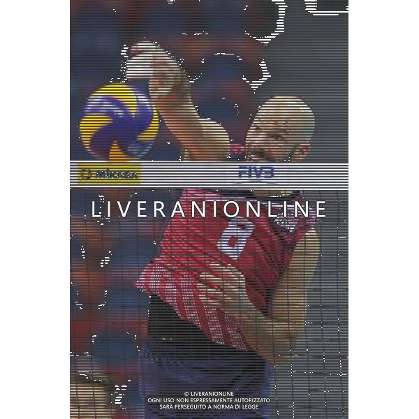 14.07.2016 KRAKOW SIATKOWKA MEZCZYZN LIGA SWIATOWA 2016 TURNIEJ FINALOWY FIVB VOLLEYBALL WORLD LEAGUE FINAL SIX 2016 MECZ USA - WLOCHY ( USA - Italy ) N/Z WILLIAM PRIDDY SYLWETKA ATAK FOT MACIEJ GOCLON / FOTONEWS / NEWSPIX.PL --- Newspix.pl AG ALDO LIVERANI SAS ONLY ITALY