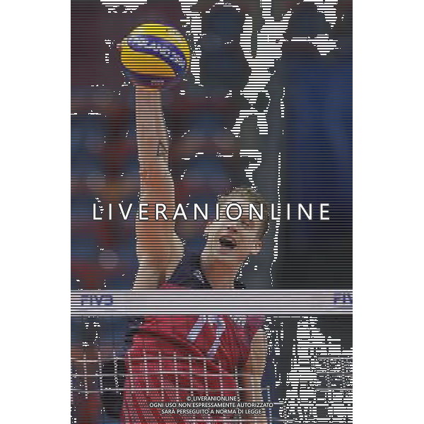 14.07.2016 KRAKOW SIATKOWKA MEZCZYZN LIGA SWIATOWA 2016 TURNIEJ FINALOWY FIVB VOLLEYBALL WORLD LEAGUE FINAL SIX 2016 MECZ USA - WLOCHY ( USA - Italy ) N/Z MAXWELL HOLT SYLWETKA ATAK FOT MACIEJ GOCLON / FOTONEWS / NEWSPIX.PL --- Newspix.pl AG ALDO LIVERANI SAS ONLY ITALY
