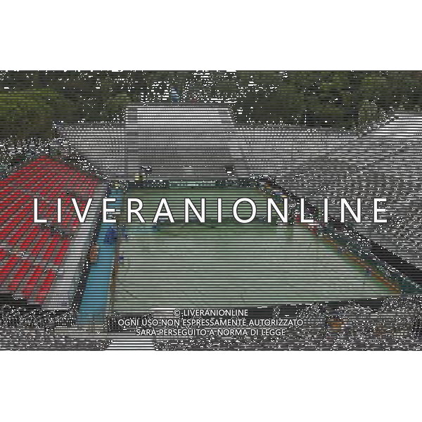 Coppa Davis, Italia vs Argentina, Quarti di finale del gruppo mondiale Davis Cup BNP Paribas, Primo giorno, 15/07/2016, nella foto: il campo da gioco allagato, Â©Claudio Zamagni/Agenzia Aldo Liverani s.a.s.