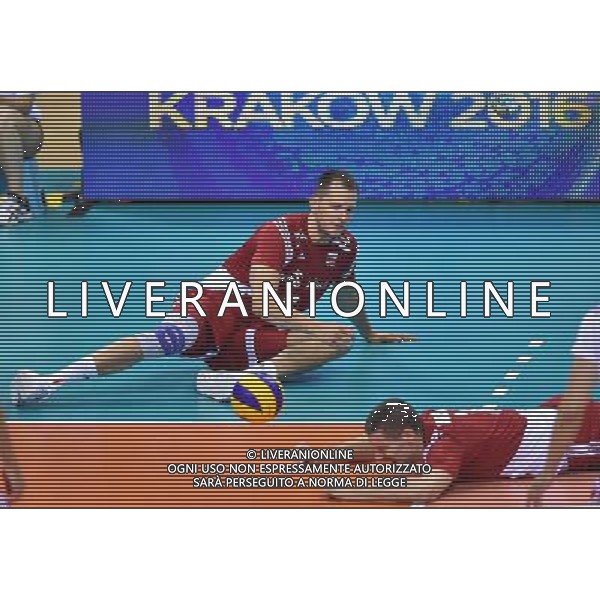 2016.07.14 Krakow Siatkowka mezczyzn Liga Swiatowa 2016 Finaly Polska - Serbia N/z Bartosz Kurek (POL) Dawid Konarski (POL) smutek zlosc porazka Foto Lukasz Laskowski / PressFocus 2016.07.14 Krakow FIVB Volleyball World League Finals Poland vs Serbia Bartosz Kurek (POL) Dawid Konarski (POL) Credit: Lukasz Laskowski / PressFocus / NEWSPIX.PL --- Newspix.pl /AGENZIA ALDO LIVERANI SAS - ONLY ITALY - EDITORIAL USE ONLY - POLONIA - SERBIA Volley Men World League 2016 torneo finale FIVB VOLLEY WORLD LEAGUE FINAL SIX 2016 - CRACOVIA 14/07/2016 *** Local Caption *** www.newspix.pl mail us: info@newspix.pl call us: 0048 022 23 22 222 --- Polish Picture Agency by Ringier Axel Springer Poland