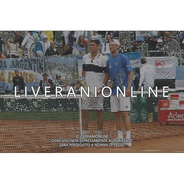 Coppa Davis, Italia vs Argentina, Quarti di finale del gruppo mondiale Davis Cup BNP Paribas, Primo giorno, 15/07/2016, nella foto: A. SEPPI, F. DELBONIS, ©Claudio Zamagni/Agenzia Aldo Liverani s.a.s.