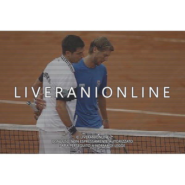 Coppa Davis, Italia vs Argentina, Quarti di finale del gruppo mondiale Davis Cup BNP Paribas, Primo giorno, 15/07/2016, nella foto: ANDREAS SEPPI, F.DELBONIS, Â©Claudio Zamagni/Agenzia Aldo Liverani s.a.s.