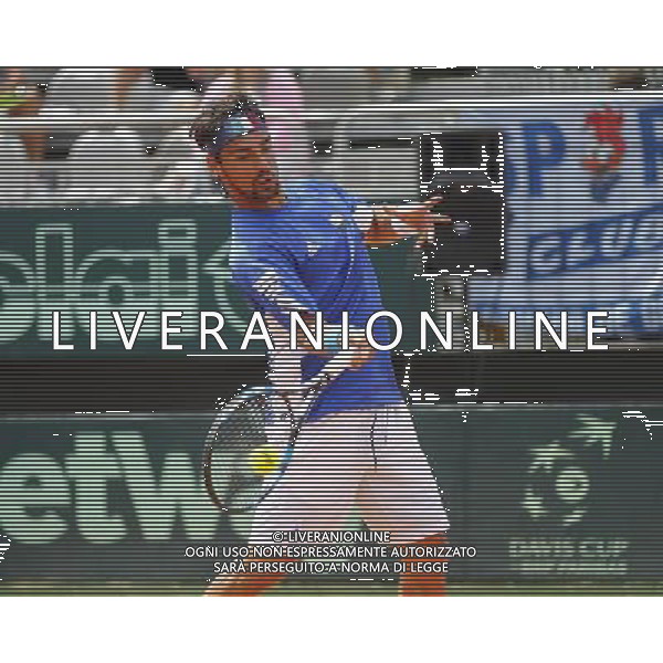Coppa Davis, Italia vs Argentina, Quarti di finale del gruppo mondiale Davis Cup BNP Paribas, secondo giorno, FABIO FOGNINI vs JUAN MONACO, 16/07/2016, nella foto: FABIO FOGNINI, ©Claudio Zamagni/Agenzia Aldo Liverani s.a.s.