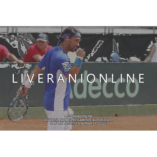 Coppa Davis, Italia vs Argentina, Quarti di finale del gruppo mondiale Davis Cup BNP Paribas, secondo giorno, FABIO FOGNINI vs JUAN MONACO, 16/07/2016, nella foto: ESULTANZA FOGNINI, ©Claudio Zamagni/Agenzia Aldo Liverani s.a.s.
