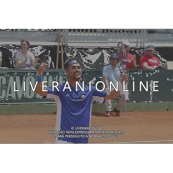 Coppa Davis, Italia vs Argentina, Quarti di finale del gruppo mondiale Davis Cup BNP Paribas, secondo giorno, FABIO FOGNINI vs JUAN MONACO, 16/07/2016, nella foto: ESULTANZA FOGNINI, ©Claudio Zamagni/Agenzia Aldo Liverani s.a.s.