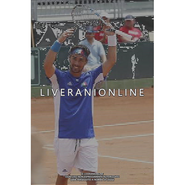 Coppa Davis, Italia vs Argentina, Quarti di finale del gruppo mondiale Davis Cup BNP Paribas, secondo giorno, FABIO FOGNINI vs JUAN MONACO, 16/07/2016, nella foto: ESULTANZA FIGNINI, ©Claudio Zamagni/Agenzia Aldo Liverani s.a.s.