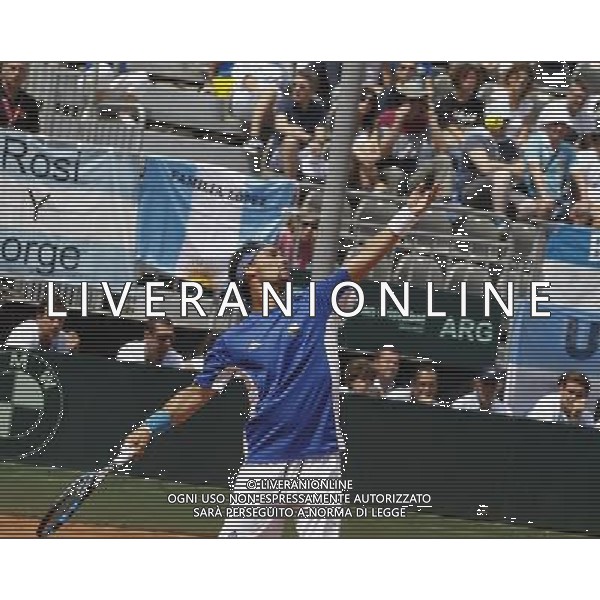 Coppa Davis, Italia vs Argentina, Quarti di finale del gruppo mondiale Davis Cup BNP Paribas, secondo giorno, FABIO FOGNINI vs JUAN MONACO, 16/07/2016, nella foto: FABIO FOGNINI, ©Claudio Zamagni/Agenzia Aldo Liverani s.a.s.