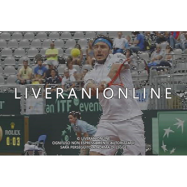 Coppa Davis, Italia vs Argentina, Quarti di finale del gruppo mondiale Davis Cup BNP Paribas, secondo giorno, FABIO FOGNINI vs JUAN MONACO, 16/07/2016, nella foto: JUAN MONACO, ©Claudio Zamagni/Agenzia Aldo Liverani s.a.s.