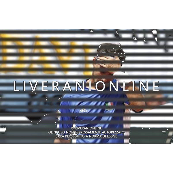 Coppa Davis, Italia vs Argentina, Quarti di finale del gruppo mondiale Davis Cup BNP Paribas, secondo giorno, FABIO FOGNINI vs JUAN MONACO, 16/07/2016, nella foto: FABIO FOGNINI, ©Claudio Zamagni/Agenzia Aldo Liverani s.a.s.