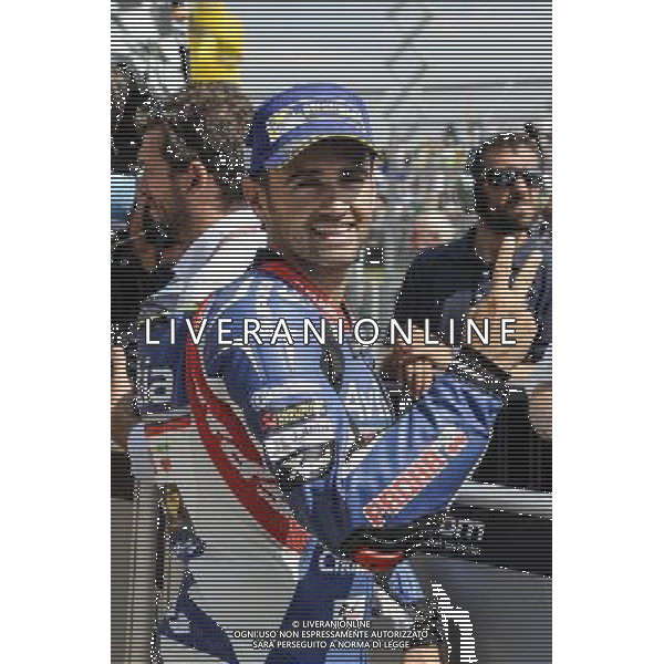 16.07.2016. Sachsenring, Germania. Hector Barbera durante il parco chiuso. - Motomondiale ©PIAZZOLLA/AGENZIA ALDO LIVERANI SAS