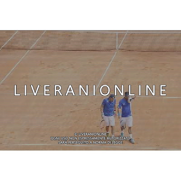 Coppa Davis, Italia vs Argentina, Quarti di finale del gruppo mondiale Davis Cup BNP Paribas, secondo giorno, il doppio tra PAOLO LORENZI, FABIO FOGNINI vs JUAN DEL PORTO, GUIDO PELLA, 16/07/2016, nella foto: FABIO FOGNINI, PAOLO LORENZI, ©Claudio Zamagni/Agenzia Aldo Liverani s.a.s.