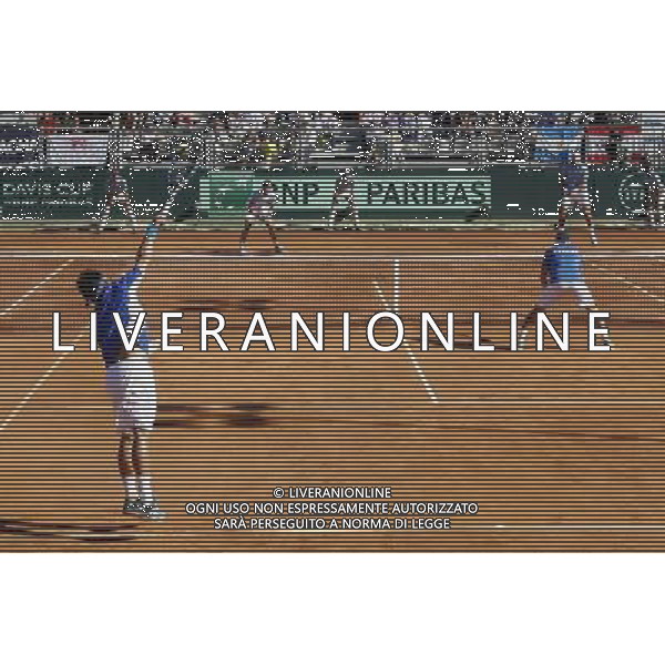 Coppa Davis, Italia vs Argentina, Quarti di finale del gruppo mondiale Davis Cup BNP Paribas, secondo giorno, il doppio tra PAOLO LORENZI, FABIO FOGNINI vs JUAN DEL PORTO, GUIDO PELLA, 16/07/2016, nella foto: FABIO FOGNINI, ©Claudio Zamagni/Agenzia Aldo Liverani s.a.s.