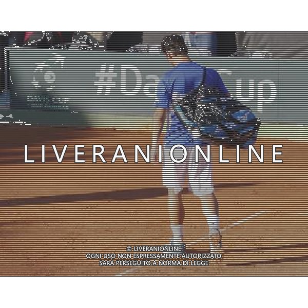 Coppa Davis, Italia vs Argentina, Quarti di finale del gruppo mondiale Davis Cup BNP Paribas, secondo giorno, il doppio tra PAOLO LORENZI, FABIO FOGNINI vs JUAN DEL PORTO, GUIDO PELLA, 16/07/2016, nella foto: FABIO FOGNINI, ©Claudio Zamagni/Agenzia Aldo Liverani s.a.s.