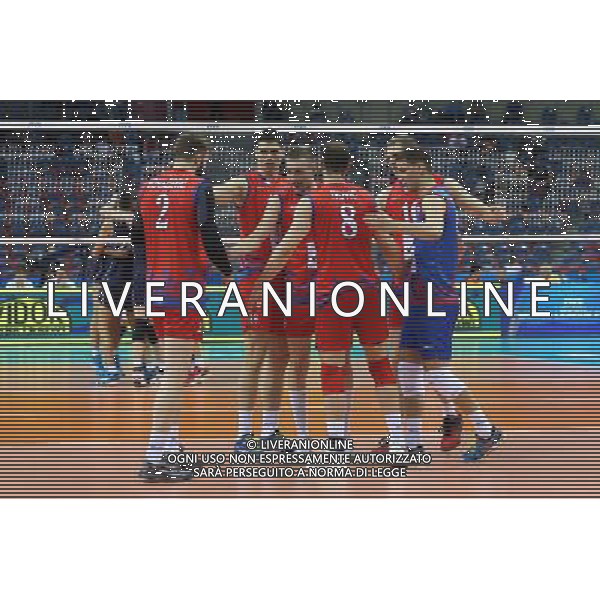 2016.07.16 KRAKOW - TAURON ARENA LIGA SWIATOWA SIATKOWKA MEZCZYZN POL FINAL SERBIA - WLOCHY NZ UROS KOVACEVIC SERBIA MARKO IVOIVIC SERBIA DRAZEN LUBURIC SERBIAMARKO PODRASCANIN SERBIA FOT. LUKASZ WIESZALA / FOKUSMEDIA / NEWSPIX.PL --- Newspix.pl /AGENZIA ALDO LIVERANI SAS - ONLY ITALY - SERBIA - ITALIA Volley Men World League 2016 semifinale FIVB VOLLEY WORLD LEAGUE FINAL SIX 16/07/2016 *** Local Caption *** www.newspix.pl mail us: info@newspix.pl call us: 0048 022 23 22 222 --- Polish Picture Agency by Ringier Axel Springer Poland