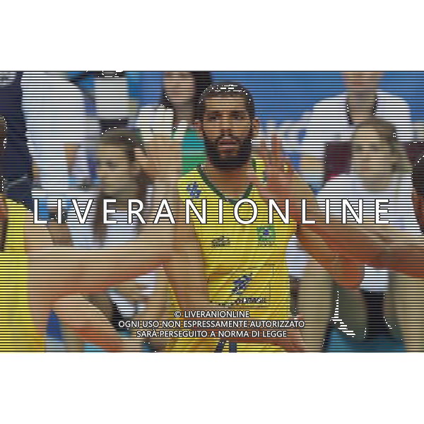 16.07.2016 KRAKOW TAURON ARENA UL. LEMA 7 ( POLAND ) SIATKOWKA MEZCZYZN ( MEN\'S VOLLEYBALL ) FINAL LIGI SWIATOWEJ 2016 - FINAL SIX ( FIVB WORLD LEAGUE FINALS KRAKOW 2016 ) POLFINAL FRANCJA - BRASILIA (SEMI FINAL GAME FRANCE - BRASIL ) NZ WALLACE DE SOUZA FOTO JAKUB PIASECKI / CYFRASPORT / NEWSPIX.PL --- Newspix.pl AG ALDO LIVERANI SAS ONLY ITALY *** Local Caption *** www.newspix.pl mail us: info@newspix.pl call us: 0048 022 23 22 222 --- Polish Picture Agency by Ringier Axel Springer Poland