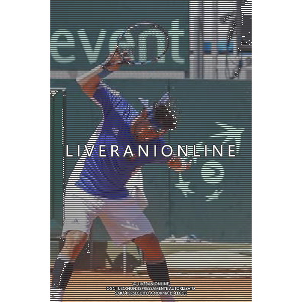 Coppa Davis, Italia vs Argentina, Quarti di finale del gruppo mondiale Davis Cup BNP Paribas, Terzo giorno, FABIO FOGNINI vs FEDERICO DELBONIS, 17/07/2016, nella foto: FABIO FOGNINI, Â©Claudio Zamagni/Agenzia Aldo Liverani s.a.s.