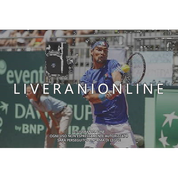 Coppa Davis, Italia vs Argentina, Quarti di finale del gruppo mondiale Davis Cup BNP Paribas, Terzo giorno, FABIO FOGNINI vs FEDERICO DELBONIS, 17/07/2016, nella foto: FABIO FOGNINI, ©Claudio Zamagni/Agenzia Aldo Liverani s.a.s.