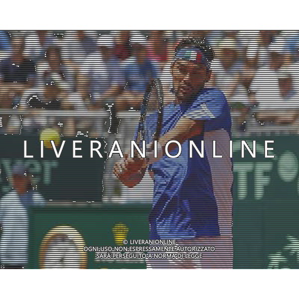 Coppa Davis, Italia vs Argentina, Quarti di finale del gruppo mondiale Davis Cup BNP Paribas, Terzo giorno, FABIO FOGNINI vs FEDERICO DELBONIS, 17/07/2016, nella foto: FABIO FOGNINI, ©Claudio Zamagni/Agenzia Aldo Liverani s.a.s.