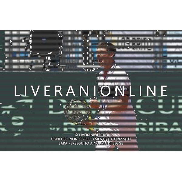 Coppa Davis, Italia vs Argentina, Quarti di finale del gruppo mondiale Davis Cup BNP Paribas, Terzo giorno, FABIO FOGNINI vs FEDERICO DELBONIS, 17/07/2016, nella foto: ESULTANZA DELBONIS, ©Claudio Zamagni/Agenzia Aldo Liverani s.a.s.
