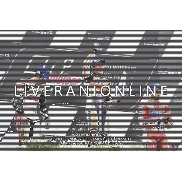 17.07.2016. Sachsenring, Germania. Cal Crutchlow, Marc Marquez e Andrea Dovizioso. MotoGp Gara Motomondiale Â© PIAZZOLLA / AGENZIA ALDO LIVERANI SAS