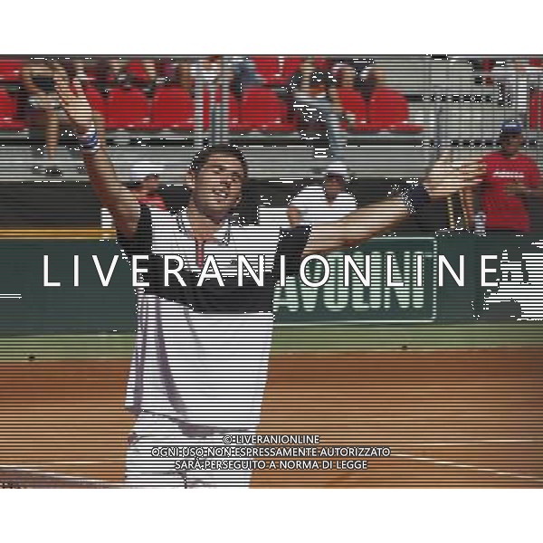 Coppa Davis, Italia vs Argentina, Quarti di finale del gruppo mondiale Davis Cup BNP Paribas, Terzo giorno, FABIO FOGNINI vs FEDERICO DELBONIS, 17/07/2016, nella foto: ESULTANZA FINALE, DELBONIS, Â©Claudio Zamagni/Agenzia Aldo Liverani s.a.s. / AGENZIA ALDO LIVERANI SAS