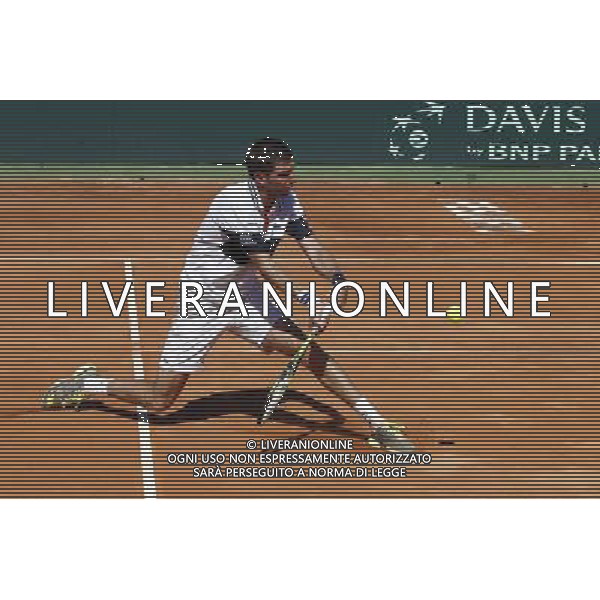 Coppa Davis, Italia vs Argentina, Quarti di finale del gruppo mondiale Davis Cup BNP Paribas, Terzo giorno, FABIO FOGNINI vs FEDERICO DELBONIS, 17/07/2016, nella foto: FEDERICO DELBONIS, Â©Claudio Zamagni/Agenzia Aldo Liverani s.a.s. / AGENZIA ALDO LIVERANI SAS