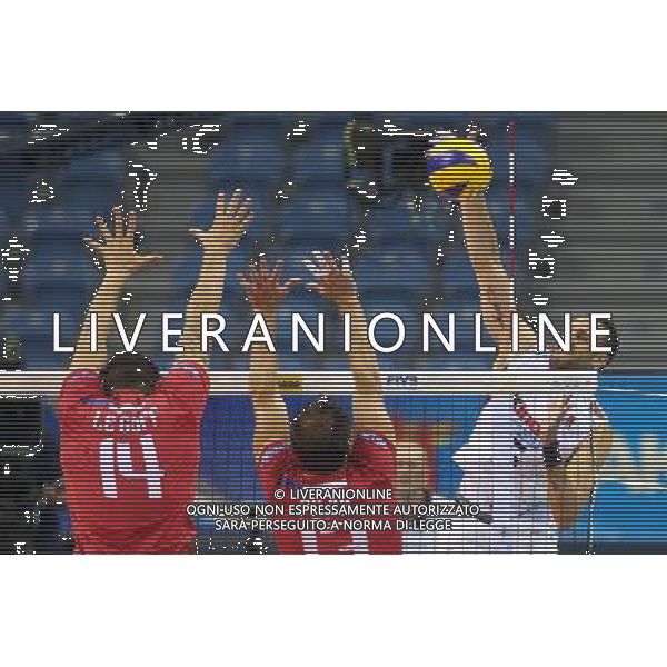 17.07.2016 KRAKOW TAURON ARENA UL. LEMA 7 ( POLAND ) SIATKOWKA MEZCZYZN ( MEN\'S VOLLEYBALL ) FINAL LIGI SWIATOWEJ 2016 - FINAL SIX ( FIVB WORLD LEAGUE FINALS KRAKOW 2016 ) MECZ O TRZECIE MIEJSCE FRANCJA - WLOCHY ( FINALS GAME 3-4 PLACES GAME FRANCE - ITALY ) NZ ATAKUJE (P) OSMANY JUANTORENA FOTO JAKUB PIASECKI / CYFRASPORT / NEWSPIX.PL --- Newspix.pl/ AGENZIA ALDO LIVERANI SAS - ITALY ONLY EDITORIAL USE ONLY - FRANCIA - ITALIA Volley Men World League 2016 - FINAL SIX ( 3-4 POSTO ) CRACOVIA POLONIA 17/07/2016