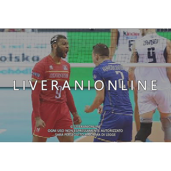 17.07.2016 KRAKOW TAURON ARENA UL. LEMA 7 ( POLAND ) SIATKOWKA MEZCZYZN ( MEN\'S VOLLEYBALL ) FINAL LIGI SWIATOWEJ 2016 - FINAL SIX ( FIVB WORLD LEAGUE FINALS KRAKOW 2016 ) MECZ O TRZECIE MIEJSCE FRANCJA - WLOCHY ( FINALS GAME 3-4 PLACES GAME FRANCE - ITALY ) NZ (L) ERVIN NGAPETH , (P) JENIA GREBENNIKOV RADOSC FOTO JAKUB PIASECKI / CYFRASPORT / NEWSPIX.PL --- Newspix.pl/ AGENZIA ALDO LIVERANI SAS - ITALY ONLY EDITORIAL USE ONLY - FRANCIA - ITALIA Volley Men World League 2016 - FINAL SIX ( 3-4 POSTO ) CRACOVIA POLONIA 17/07/2016