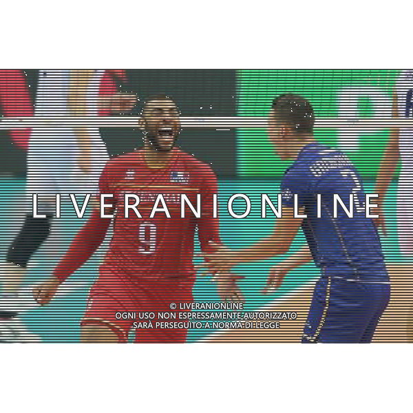17.07.2016 KRAKOW TAURON ARENA UL. LEMA 7 ( POLAND ) SIATKOWKA MEZCZYZN ( MEN\'S VOLLEYBALL ) FINAL LIGI SWIATOWEJ 2016 - FINAL SIX ( FIVB WORLD LEAGUE FINALS KRAKOW 2016 ) MECZ O TRZECIE MIEJSCE FRANCJA - WLOCHY ( FINALS GAME 3-4 PLACES GAME FRANCE - ITALY ) NZ (L) ERVIN NGAPETH , (P) JENIA GREBENNIKOV RADOSC FOTO JAKUB PIASECKI / CYFRASPORT / NEWSPIX.PL --- Newspix.pl/ AGENZIA ALDO LIVERANI SAS - ITALY ONLY EDITORIAL USE ONLY - FRANCIA - ITALIA Volley Men World League 2016 - FINAL SIX ( 3-4 POSTO ) CRACOVIA POLONIA 17/07/2016