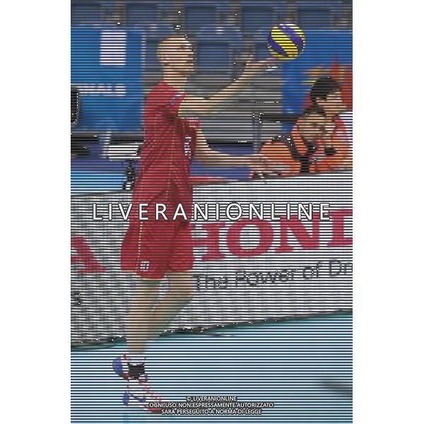 17.07.2016 KRAKOW TAURON ARENA UL. LEMA 7 ( POLAND ) SIATKOWKA MEZCZYZN ( MEN\'S VOLLEYBALL ) FINAL LIGI SWIATOWEJ 2016 - FINAL SIX ( FIVB WORLD LEAGUE FINALS KRAKOW 2016 ) MECZ O TRZECIE MIEJSCE FRANCJA - WLOCHY ( FINALS GAME 3-4 PLACES GAME FRANCE - ITALY ) NZ KEVIN LE ROUX SYLWETKA FOTO JAKUB PIASECKI / CYFRASPORT / NEWSPIX.PL --- Newspix.pl/ AGENZIA ALDO LIVERANI SAS - ITALY ONLY EDITORIAL USE ONLY - FRANCIA - ITALIA Volley Men World League 2016 - FINAL SIX ( 3-4 POSTO ) CRACOVIA POLONIA 17/07/2016